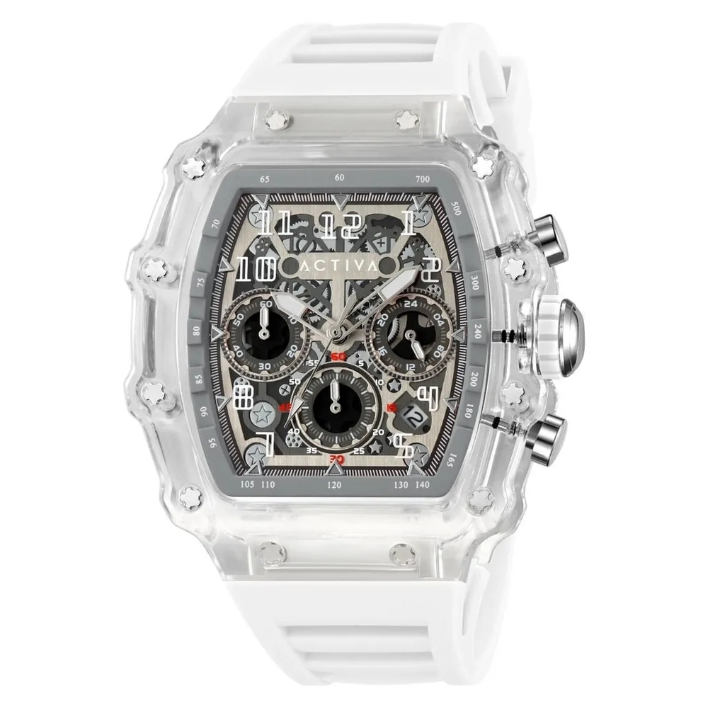 Invicta Activa FURY X MEN OR MEN OR WOMENS WATCH 44.3 MM.CKEAR SKELETON DIAL.